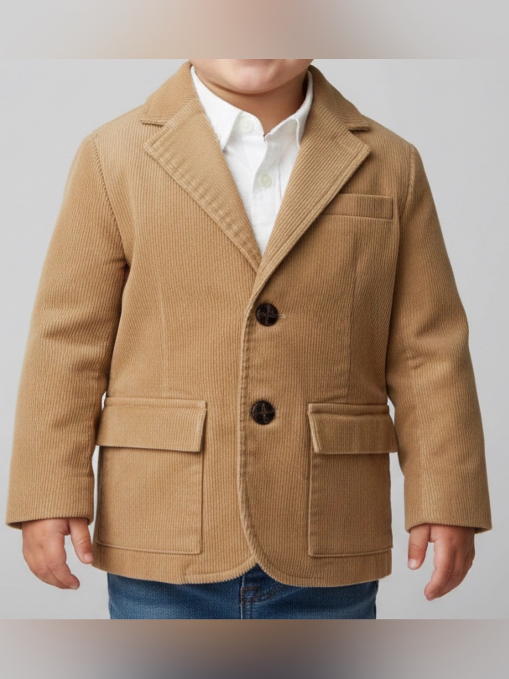 Janie and Jack Corduroy Blazer, 5T, Camel/Brown